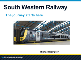 South Western Railway the Journey Starts Here