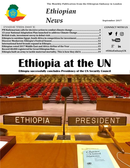 Ethiopian Embassy UK Newsletter