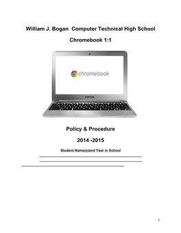 William J. Bogan Computer Technical High School Chromebook 1:1