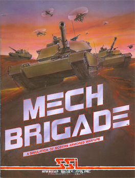 Strategic Simulation's Mech Brigade Manual and Reference Card