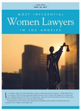 Most Influential Women Lawyers in Los Angeles