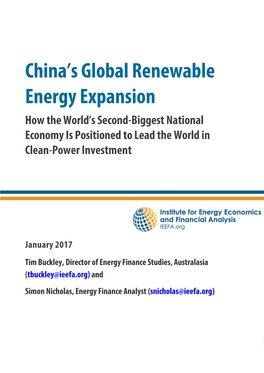 China's Global Renewable Energy Expansion