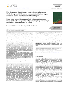 New Data on the Deposition Age of the Volcano-Sedimentary Chela Group and Its Eburnean Basement: Implications to Post- Eburnean Crustal Evolution of the SW of Angola