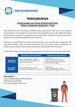 Pengambilan Dan Penggantian Tong Sampah Beroda (TSB)