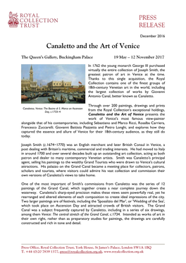 Canaletto and the Art of Venice