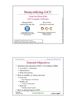 Demystifying GCC: PLDI 2008 Under the Hood of the GNU Compiler Collection