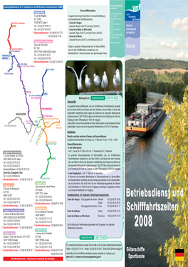 Betriebsdienst Und Schifffahrtszeiten 2008 Ecl.46 De Corre Corre