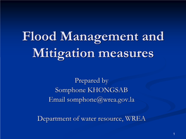 Flood Management and Mitigation Measures