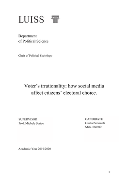 Voter's Irrationality: How Social Media Affect Citizens' Electoral Choice