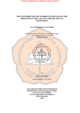 The Contribution of Symbols in Revealing the Messages in the Call of Cthulhu by H