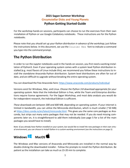 The Python Distribution