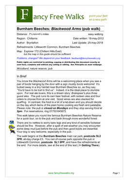 Jolly Woodman Pub Run Route