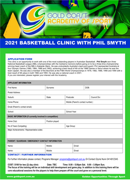 2021 Basketball Clinic with Phil Smyth