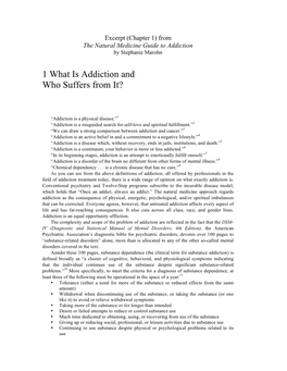 1 What Is Addiction and Who Suffers from It?