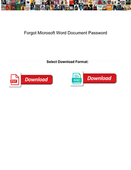 Forgot Microsoft Word Document Password