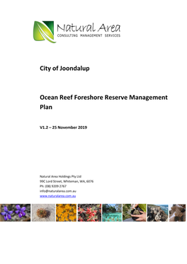 Ocean Reef Foreshore Reserve Management Plan