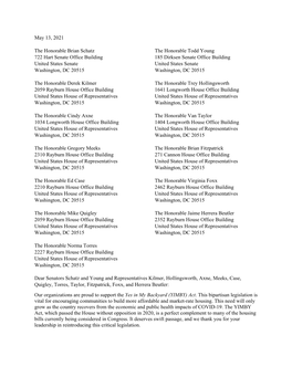 May 13, 2021 the Honorable Brian Schatz the Honorable Todd Young 722 Hart Senate Office Building 185 Dirksen Senate Office