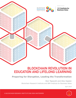 Blockchain Revolution in Education and Lifelong Learning