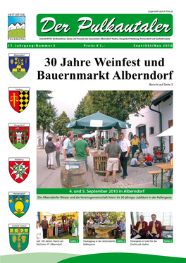 30 Jahre Weinfest Und Bauernmarkt Alberndorf Bericht Auf Seite 3 Hadres