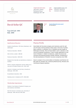 David Sellar QC Tel 07739 639271