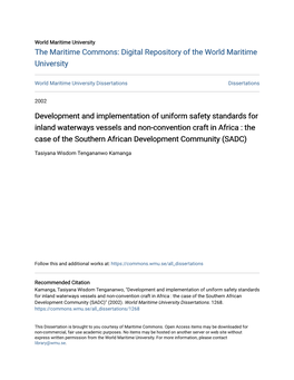 Development and Implementation of Uniform Safety