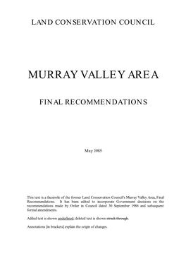 Murray Valley Area