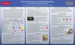 Mental Health Consequences of Digital Media Addiction Is Technology Diminishing Our Happiness? Tomasz Gruchala, Catherine J