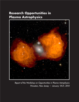 Research Opportunities in Plasma Astrophysics