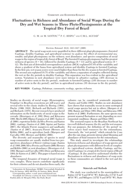 Fluctuations in Richness and Abundance of Social Wasps During the Dry and Wet Seasons in Three Phyto-Physiognomies at the Tropical Dry Forest of Brazil