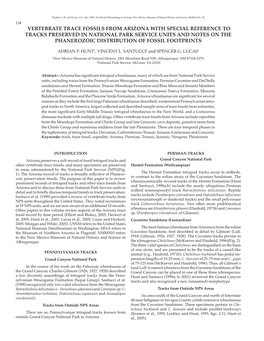 Vertebrate Trace Fossils from Arizona with Special