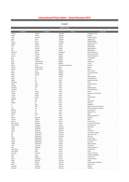 Accepted Grand Eurasia 2019