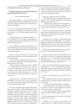 N. 6 DELIBERAZIONE 2 Febbraio 2009, N. 65 Revisione Della Pianta Or