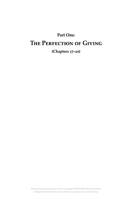 The Perfection of Giving, Excerpt 4