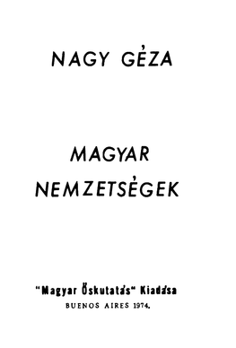 Nagy Géza Magyar Nemzetségek