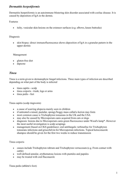 Dermatitis Herpetiformis Tinea