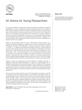 An Advice for Young Researchers