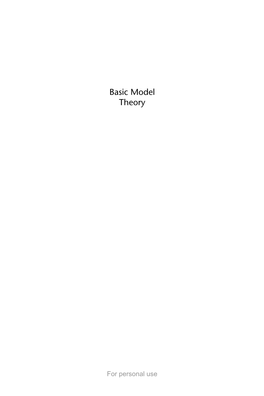 Basic Model Theory / Kees Doets P