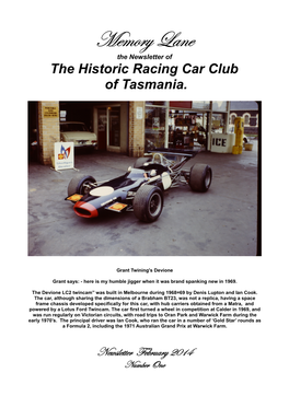 The Historic Racing Car Club of Tasmania