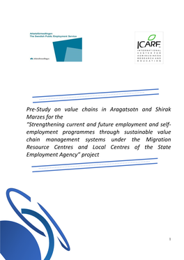 Pre-Study on Value Chains in Aragatsotn and Shirak Marzes For