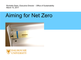 Aiming for Net Zero