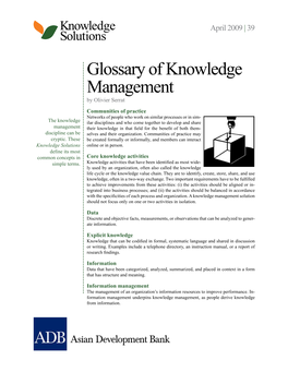 Glossary of Knowledge Management