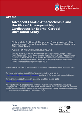 Carotid Ultrasound Study