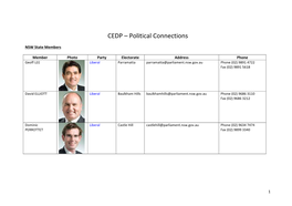 CEDP – Political Connections