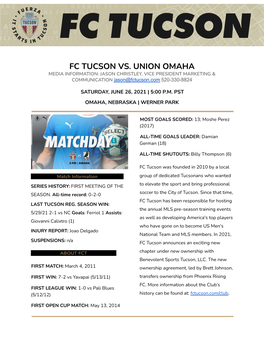 Fc Tucson Vs