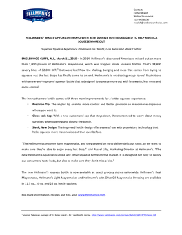 FINAL APPROVED Hellmann's Marco Polo Press Release 03.10.15