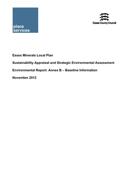 Annex B – Baseline Information November 2012