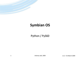 Python / Pys60