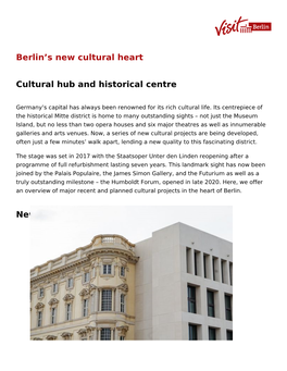 Berlin's New Cultural Heart