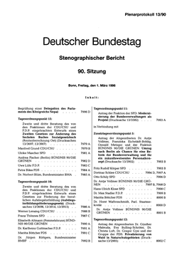 Stenographischer Bericht 90. Sitzung