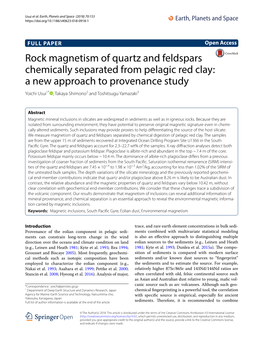 Rock Magnetism of Quartz and Feldspars Chemically Separated